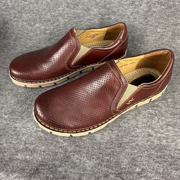 Born Men's Sawyer Loafers Slip-On Brown Full Grain Leather size 12 New in Box - Picture 10 of 13